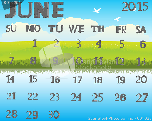 Image of Calendar 2015 June 