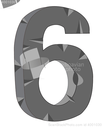Image of Numeral six