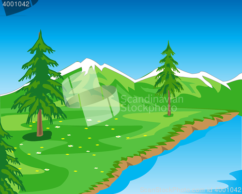 Image of Landscape with mountain