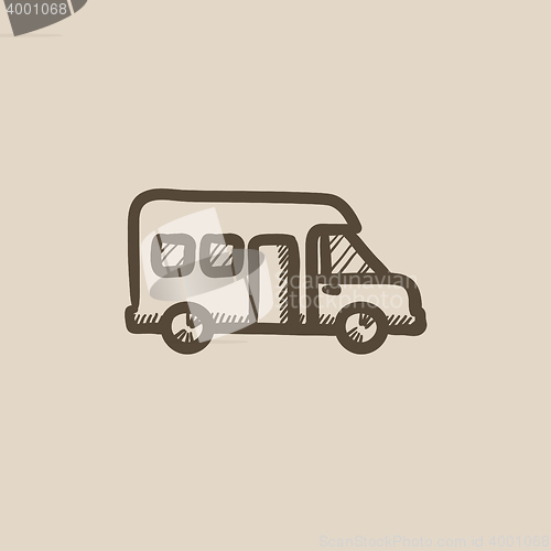 Image of Motorhome sketch icon.