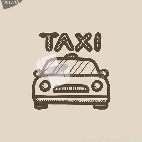 Image of Taxi sketch icon.