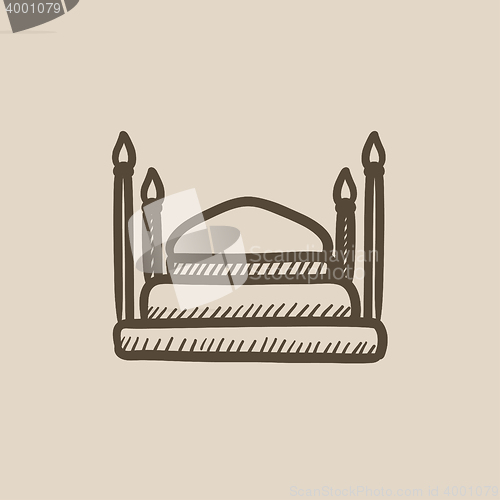 Image of Taj Mahal sketch icon.