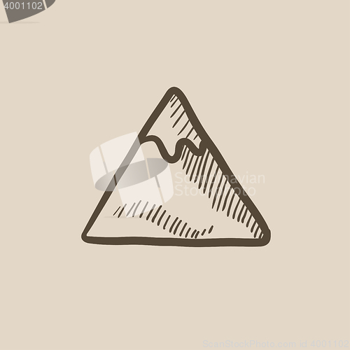 Image of Mountain sketch icon.