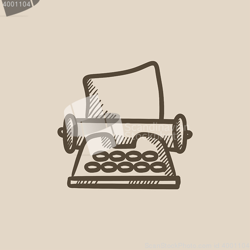 Image of Typewriter sketch icon.