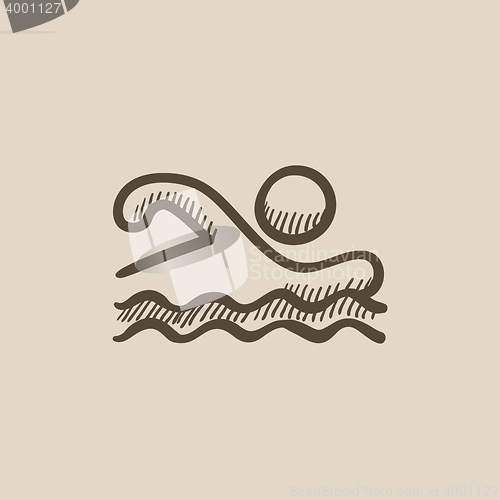 Image of Swimmer sketch icon.