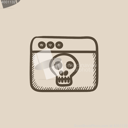 Image of Browser window with skull sketch icon.