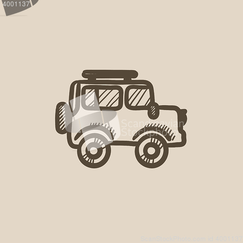 Image of Car sketch icon.