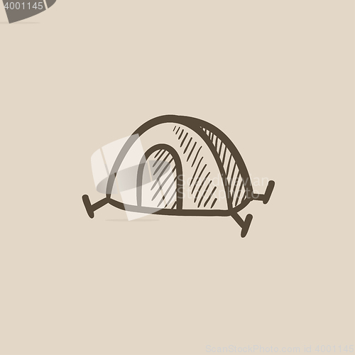 Image of Tent sketch icon.