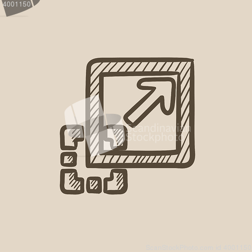 Image of Add content sketch icon.