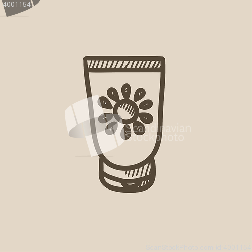 Image of Sunscreen sketch icon.