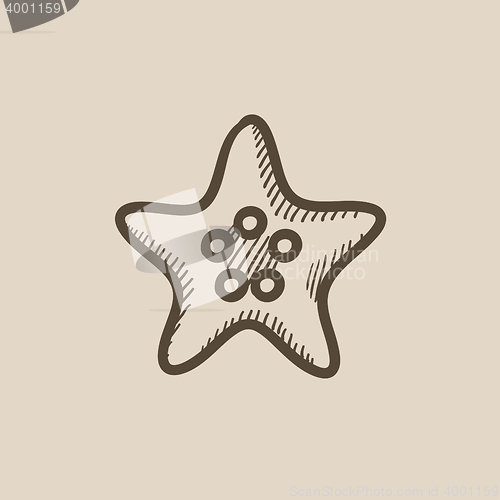 Image of Starfish sketch icon.