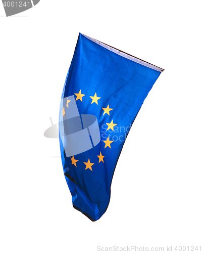Image of Flag of Europe isolated over white background
