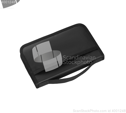 Image of business bag briefcase black and chrome