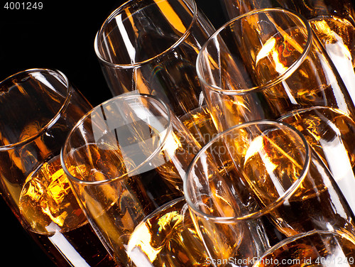 Image of half empty glasses of champagne