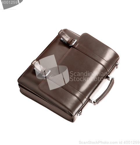 Image of Leather case isolated on the white background