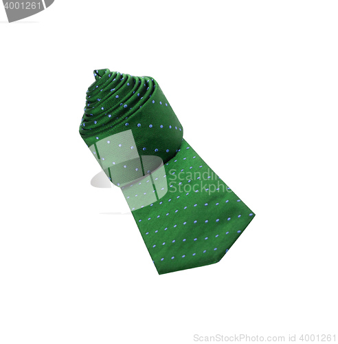 Image of checkered tie close up on white background