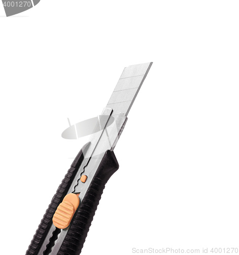 Image of retractable utility knife isolated