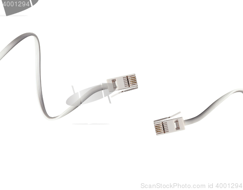 Image of white cables isolated
