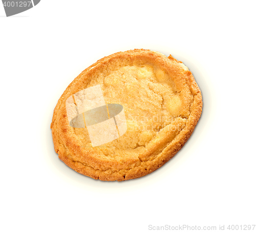 Image of whole apple pie isolated on white.