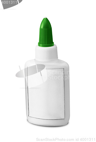 Image of White glue container isolated on a white background