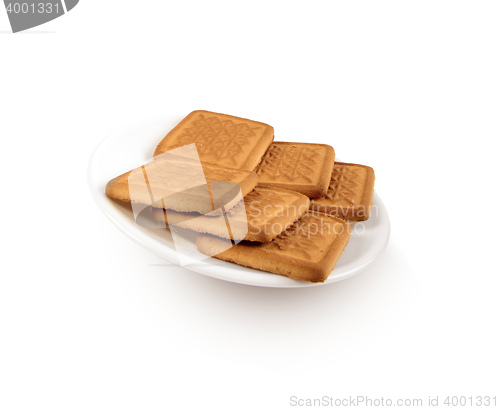 Image of crackers on white plate
