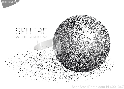 Image of Sphere made of black dots