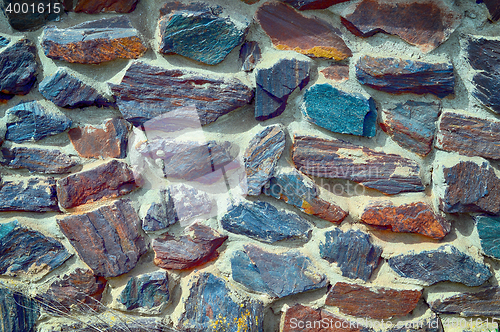 Image of The texture in the form of a wall of colored quartz