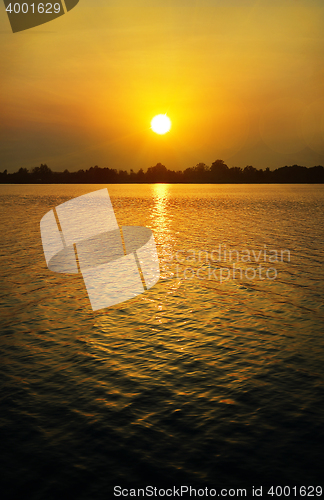 Image of Sunset over the lake