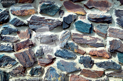 Image of The texture in the form of a wall of colored quartz