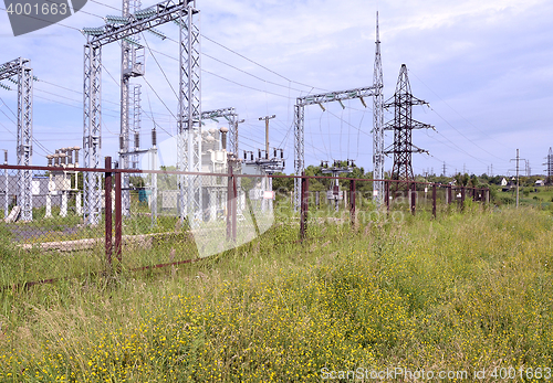 Image of  Part of electric station engineering construction on a plant