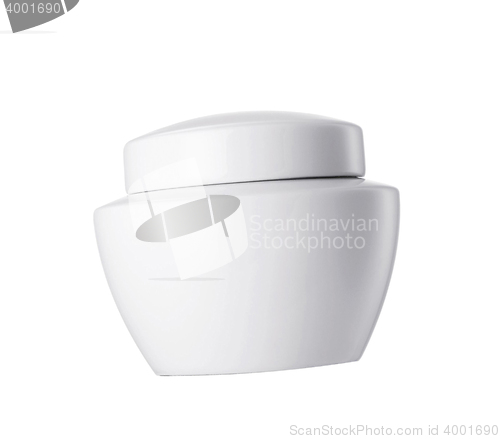 Image of Cream container isolated on white