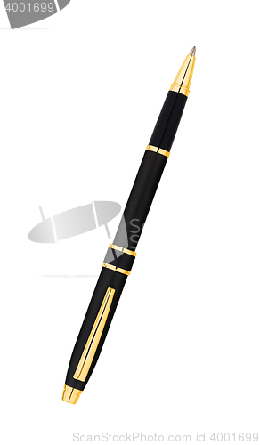 Image of Black Ballpoint Pen Isolated On White background