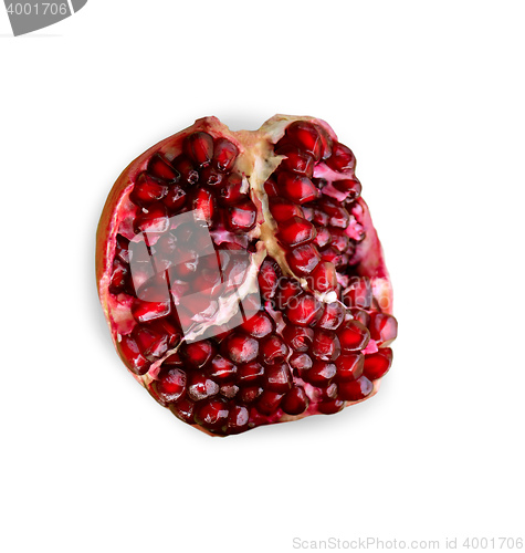 Image of Red pomegranate. Isolated on white background