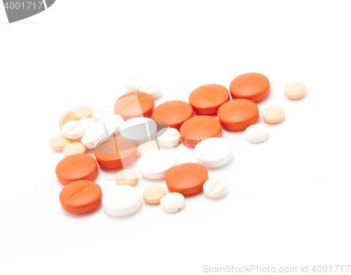 Image of pills isolated on white background