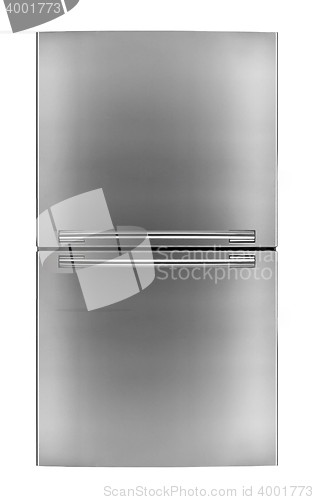 Image of Modern refrigerator isolated on a white background