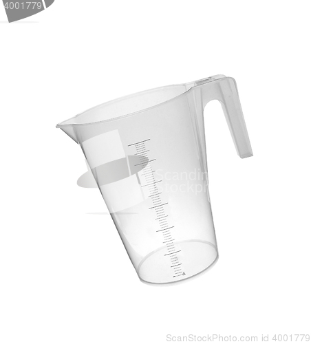 Image of Plastic measuring cup; isolated, clipping path included