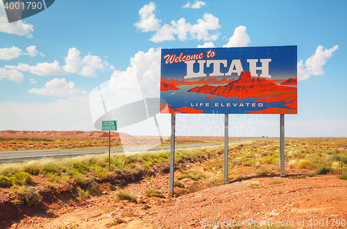 Image of Welcome to Utah road sign