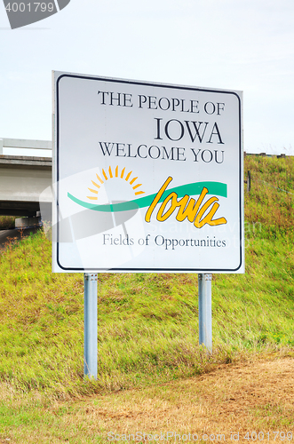 Image of The People of Iowa Welcome You sign