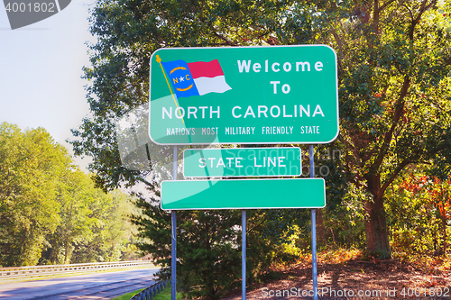 Image of Welcome to North Carolina road sign