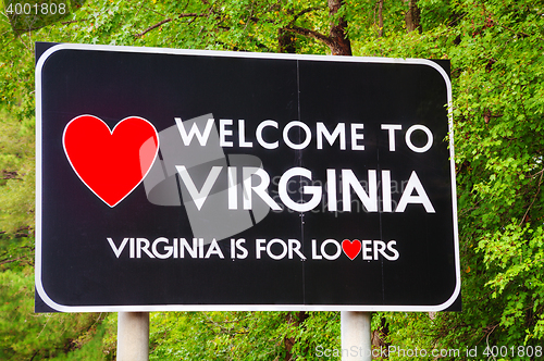 Image of Welcome to Virginia road sign