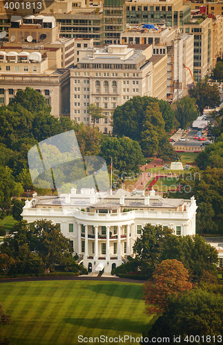 Image of The White Hiuse aerial view in Washington, DC