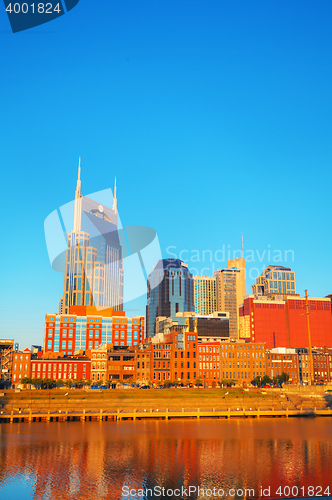 Image of Downtown Nashville cityscape in the morning