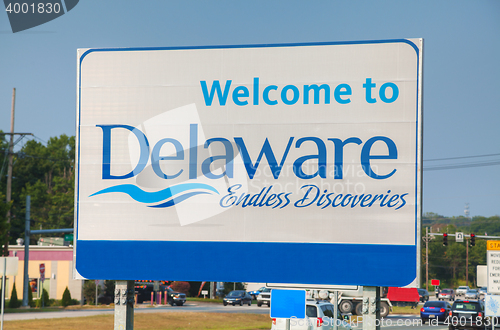 Image of Welcome to Delaware road sign