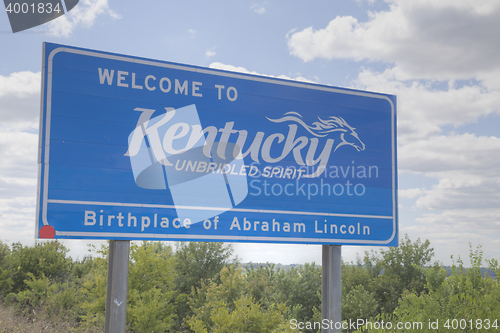 Image of Welcome to Kentucky road sign