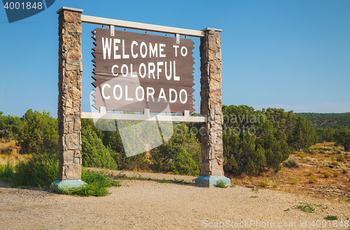 Image of Welcome to Colorado road sign