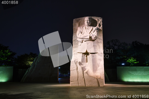 Image of Martin Luther King, Jr memorial monument in Washington, DC