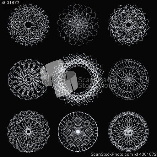 Image of Set of Circle Geometric Ornaments