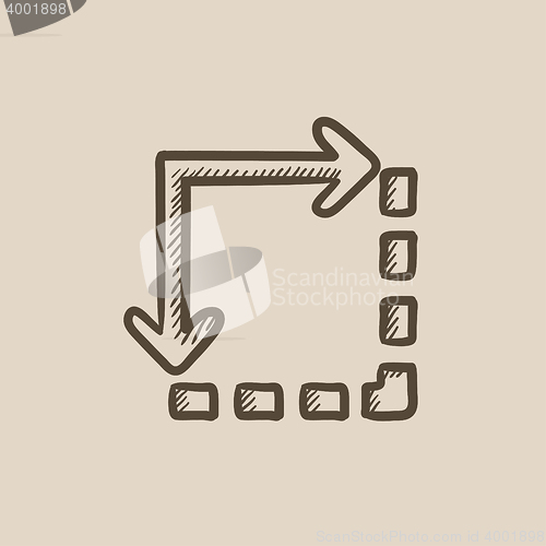 Image of Content extension sketch icon.