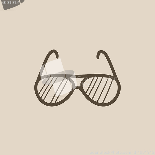 Image of Eyeglasses sketch icon.