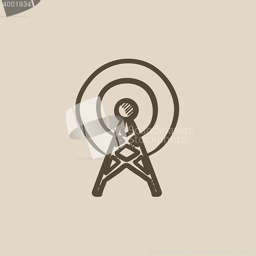 Image of Antenna sketch icon.
